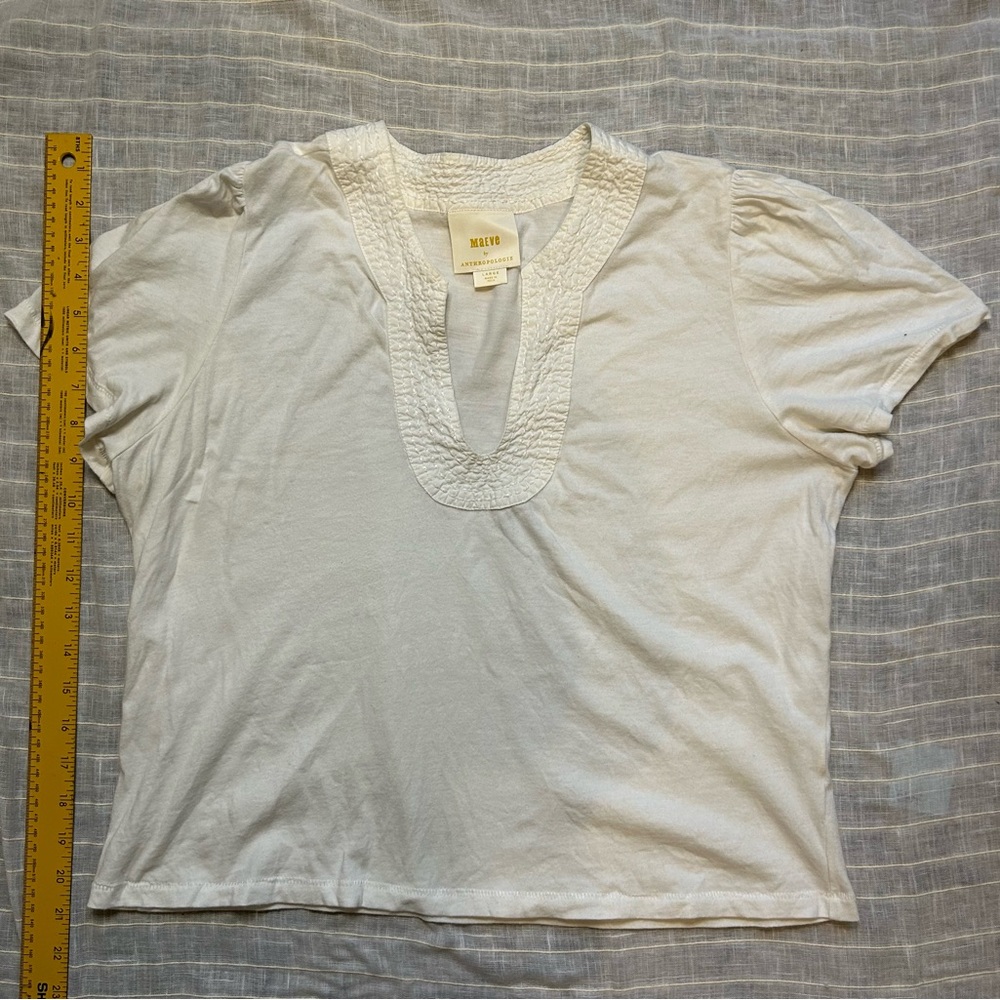 Anthropologie MAEVE white womens blouse